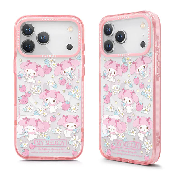 【Garmma】Melody 美樂蒂-iPhone系列 磁吸款手機保護殼-草莓樂園-SANRIO 三麗鷗｜台灣直送