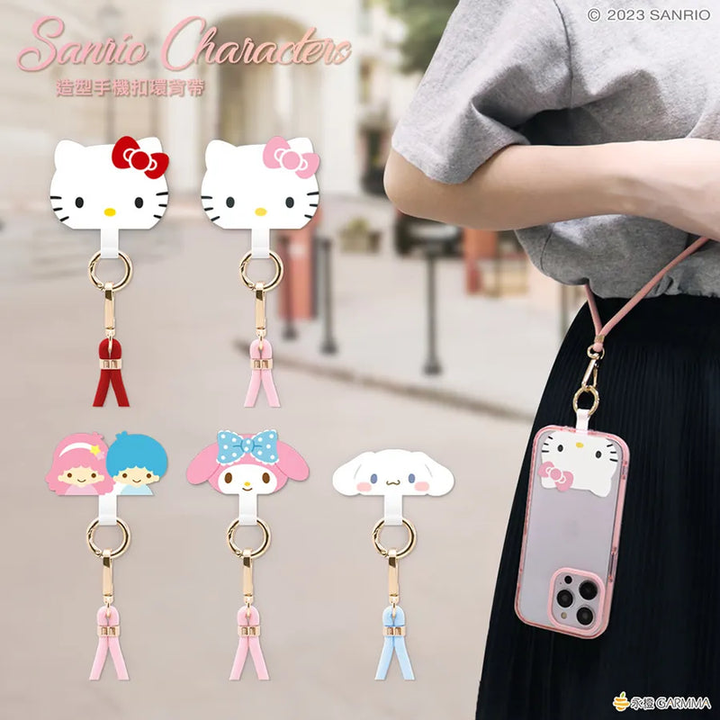 【Garmma】Hello Kitty-造型手機扣環背帶-紅色-SANRIO 三麗鷗｜台灣直送 (下單後3-5個工作天出貨)