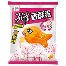 粉紅色包裝孔雀造型櫻花蝦口味香酥脆餅乾90g.