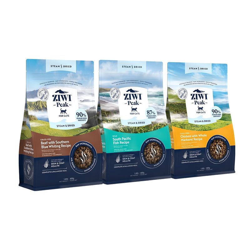 【ZIWI 巔峰】微蒸熟成貓糧-草飼牛鱈魚 (下單後3-5個工作天出貨)