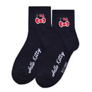 【Sanrio 三麗鷗】Hello Kitty中筒羅紋襪-02|台灣製造 台灣直送  (下單後5-7個工作天出貨)