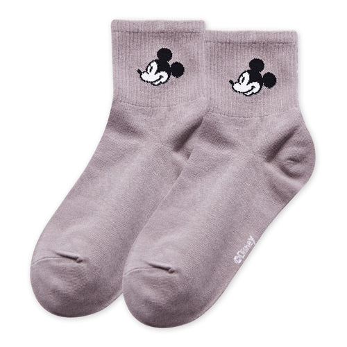 【Disney 米奇】米奇中筒羅紋襪-10|台灣製造 台灣直送 (預計7個工作天到貨)