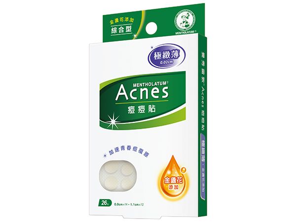 【Mentholatum 曼秀雷敦】ACNES痘痘貼極致薄綜合型(26入)金盞花添加 (下單後3-5個工作天出貨)
