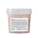 Davines 達芬尼斯 SOLU 海鹽去角質潔淨乳250ml，透明塑膠罐裝，乳霜狀帶有海鹽顆粒.