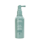 AVEDA綠色調理液瓶，附噴頭設計，標示頭皮淨化舒緩功效，100ml容量.
