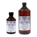 Davines達芬尼斯頭皮抗敏洗髮露250ml與1000ml棕色瓶身紫色標籤.