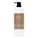 白色塑膠瓶裝洗髮水，米棕色標籤印有BEIGE COLOR SHAMPOO字樣，黑色按壓瓶蓋.