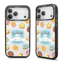 大耳狗甜點圖案磁吸手機保護殼，透明背板，黑色邊框，iPhone 17系列適用.