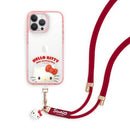 紅色Hello Kitty公仔吊飾扣環手機掛繩，附Hello Kitty圖案手機殼，50週年紀念款.