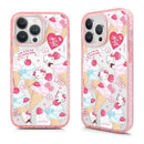 粉色邊框Hello Kitty甜蜜冰淇淋圖案iPhone手機保護殼.