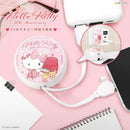 Hello Kitty粉色圓形伸縮PD快充多合一充電線，支援多種接頭設計.