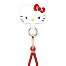 紅色Hello Kitty造型手機扣環掛繩，配金色掛鉤與圓環設計.