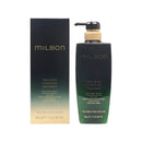 Milbon黑凜漾澤護髮素 200ml，黑綠漸層瓶身設計，配金色按壓蓋.
