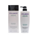Milbon哥德式水妍護髮素500ml白色瓶身黑色按壓瓶蓋與同款外盒.