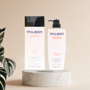 Milbon 哥德式順澤洗頭水500ml，白色瓶身黑色按壓瓶蓋，簡約設計.