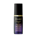 紫黑漸層玻璃瓶身，金色細邊瓶蓋，Milbon哥德式柔曜精華露60ml.