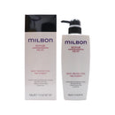 Milbon 哥德式潤活HEAT護髮素500ml白色瓶身配黑色按壓瓶蓋與黑白簡約包裝盒.