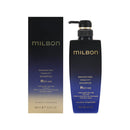 Milbon 哥德式黑凜活漾洗頭水500ml，黑藍漸層瓶身搭配金色字樣與泵頭設計.