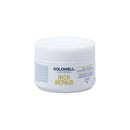 歌薇Goldwell白色圓形髮膜罐，200ml，金色字樣Rich Repair保濕滋潤款.