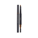 Heme 喜蜜防水持色眉筆，深棕色斜角筆頭與螺旋刷設計.
