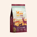 Hyperr超躍犬貓無穀飼料佐凍乾鹿肉雞肉2kg包裝，森林與鹿圖案設計.