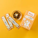 橘色包裝狗貓保健品30包，旁邊透明碗裝小顆粒膠囊補充品.