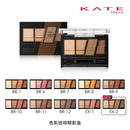 KATE凱婷色影迷棕眼影盒EX-2，三色自然棕調眼影搭配刷具.