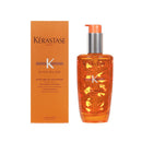 KERASTASE卡詩橘色瓶身護髮油，帶按壓式瓶蓋，搭配同色系外盒.