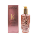 KERASTASE卡詩花漾粉金護髮油100ml，粉金色透明瓶身搭配金色按壓頭.