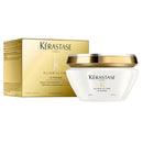 KERASTASE卡詩金黃色調髮膜200ml，白色圓罐搭配金色蓋子與外盒。.