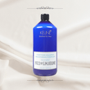 藍色圓柱形塑膠瓶裝1922紳藍系列晨霧去屑洗頭水1000ml，黑色瓶蓋.