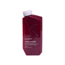 深紅色方形塑膠瓶裝【KEVIN MURPHY】返老還童受損修復髮浴250ml，瓶身浮雕大寫K字樣.