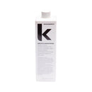 白色方形瓶身，黑色大寫K字標誌，KEVIN MURPHY絲滑柔順潤護髮產品.