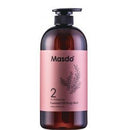Masdo瑪斯朵＃2活力頭皮髮浴300ml，棕色瓶身配粉紅標籤，黑色按壓瓶蓋.
