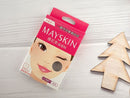 MAYSKIN優若美紅色包裝吸收型痘痘貼，正面印有微笑女性臉部插畫.