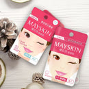 MAYSKIN優若美痘痘貼薄透型3入及伶巧薄4入迷你包，包裝呈紅白色調，帶有女性插畫臉部圖案.