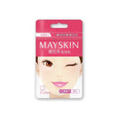 MAYSKIN優若美痘痘貼薄透型6入輕巧包粉紅白色包裝，女性眨眼插畫.