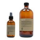 棕色玻璃瓶裝保濕抗氧化生物動力玫瑰花露，分別為160ml噴霧瓶和950ml大瓶設計.