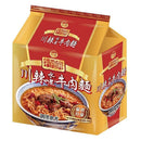 TTL 台酒川辣水煮牛肉麵三入裝，紅黃包裝，麻辣牛肉麵泡麵泡椒風味.