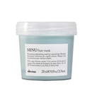 Davines MINU亮色髮膜250ml，淺藍色罐身透明蓋設計.