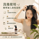 Oway 濃密激活急救精華使用方法圖，說明洗髮後將精華均勻噴塗或塗抹於頭皮，輕柔按摩至吸收，無需沖洗，作日常洗後頭皮護理。