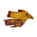 煙燻鹿蹄潔牙骨，天然狗狗咬嚼零食，顯示質地細節和自然色澤.